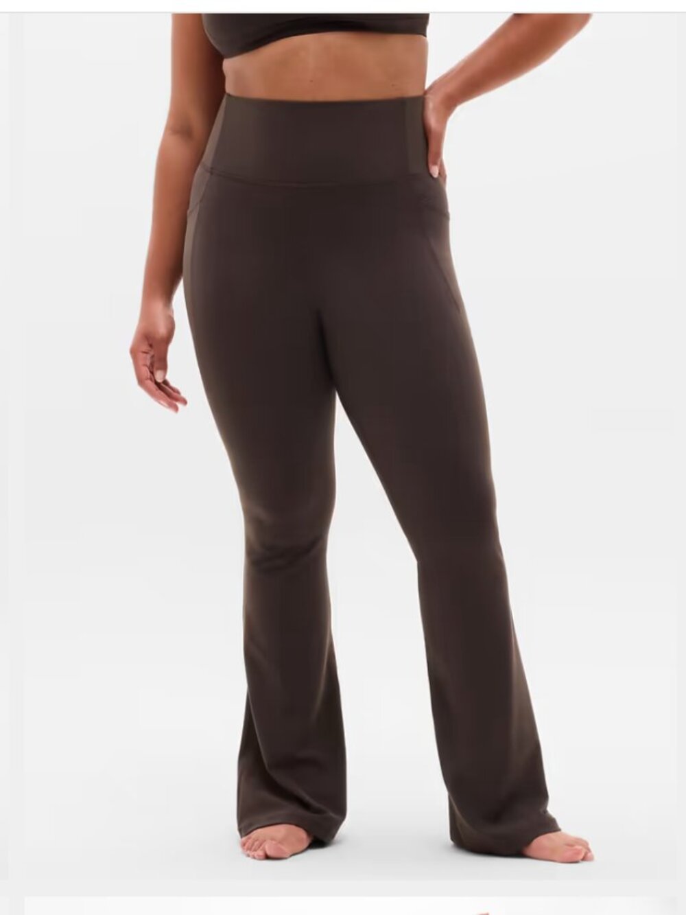 Athleta Salutation stash flare pant Bootcut Pants Dark Brown sweatpants 2x